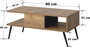 Hanah Home Mesa de Centro Bukle Pino Atlántico y Negro